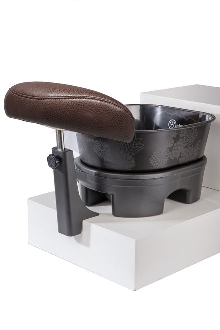 Belava Mounting Footrest Black Powder Coating in Custom Color Upholstery