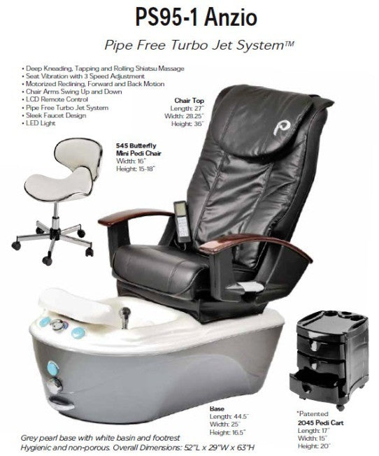 Pibbs Anzio Pipeless Pedicure Spa W/ Shiatsu Massage