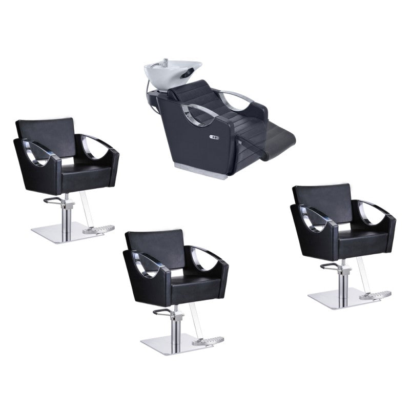 Dream In Reality DIR Victoria Backwash Unit + 3x Creatività Styling Chairs Salon Package Hair Salon Package - ChairsThatGive