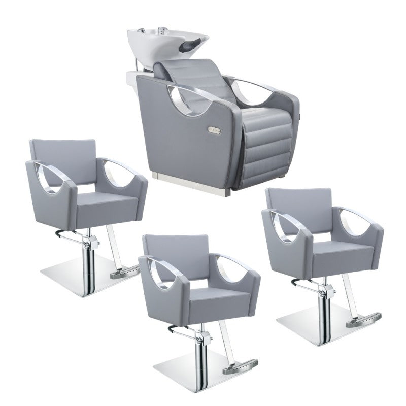 Dream In Reality DIR Victoria Backwash Unit + 3x Creatività Styling Chairs Salon Package Hair Salon Package - ChairsThatGive