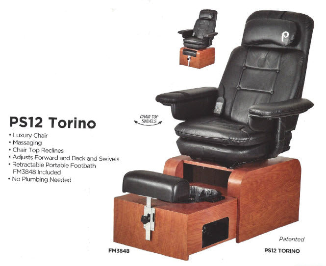 Pibbs Torino Portable No-Plumbing Pedicure Spa Chair