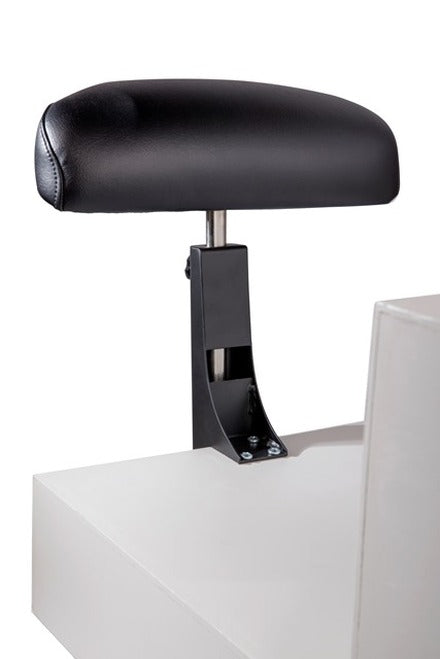Belava Mounting Footrest Chrome Coating in Black Upholstery