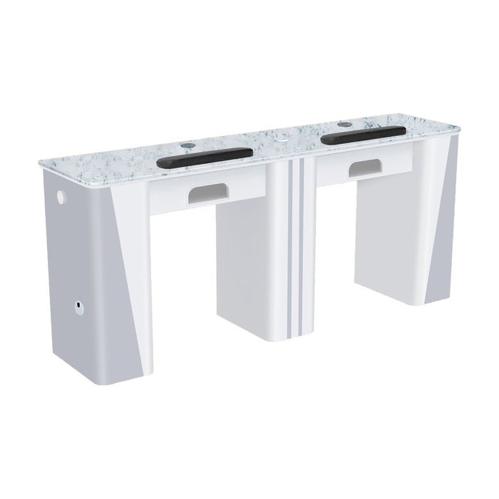 Mayakoba Nova I Double Manicure Table with Exhaust
