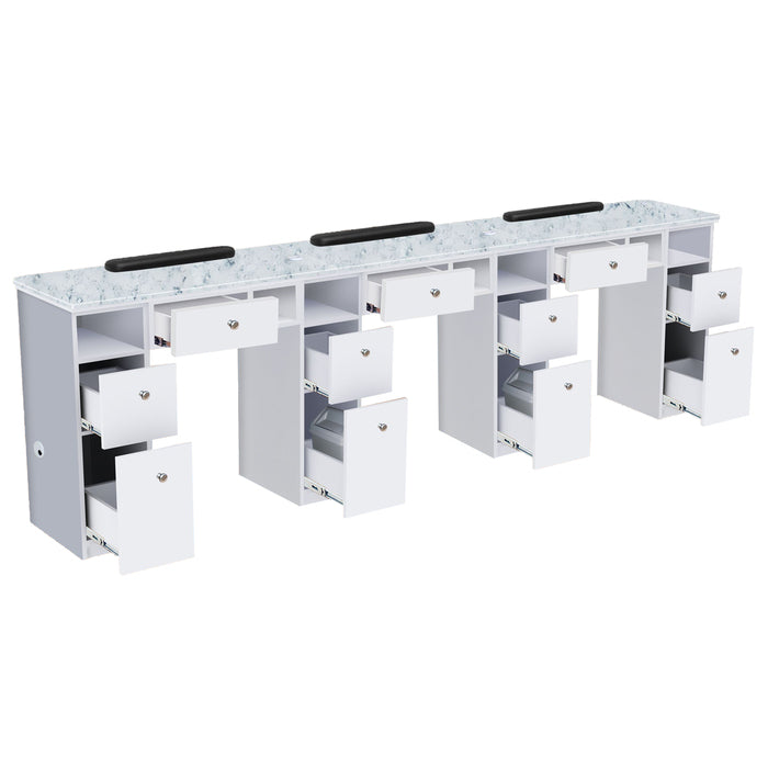 Mayakoba Nova I Triple Manicure Table