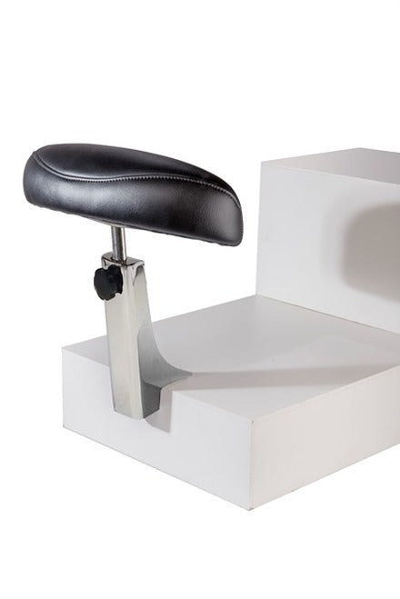 Belava Mounting Footrest Chrome Coating in Black Upholstery