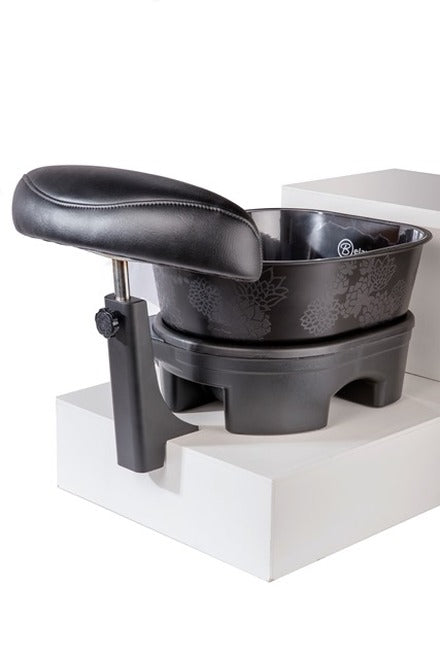 Belava Mounting Footrest Black Powder Coating in Black Upholstery