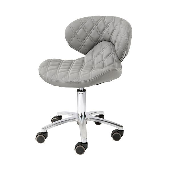Whale Spa Lexi II Pedicure Stool 1009L - Diamond Quilted Leather Technician Stool