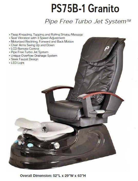 Pibbs Granito Pipeless Pedicure Spa w/ Shiatsu Massage