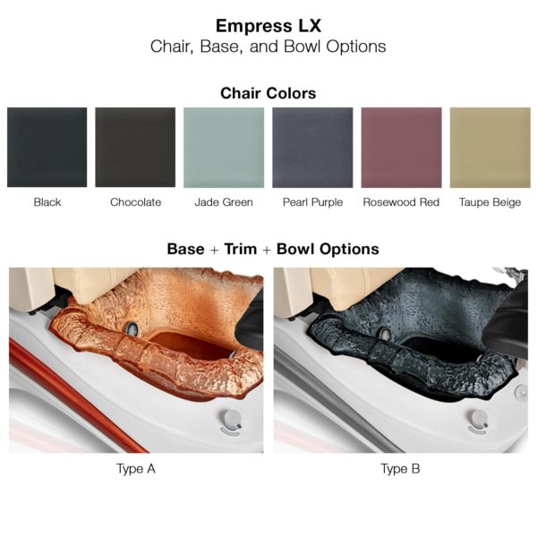 J&amp;A J&amp;A Empress LX Spa Pedicure Chair with LED Base Lighting &amp; Shiatsu Massage Pedicure &amp; Spa Chairs - ChairsThatGive